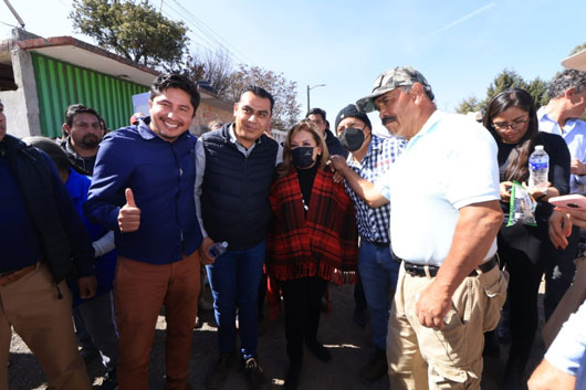 Supervisó Gobernadora construcción de unidad deportiva en Panotla