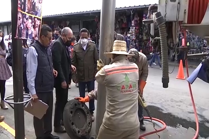 Iniciaron en Tlaxcala trabajos de desazolve de alcantarillas