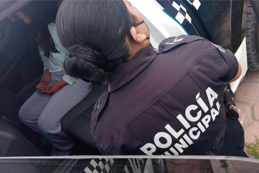 Localiza policía de Tlaxcala Capital a menor reportada como extraviada