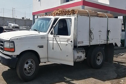 SSC asegura materia prima forestal en Huamantla