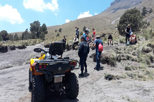 La SSC mantiene atención permanente a turistas en el parque nacional Malinche