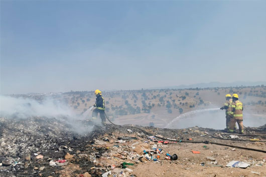 SMA activa protocolo de atención al incendio del relleno sanitario de Nanacamilpa