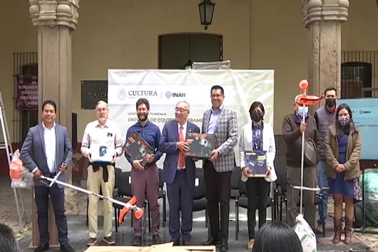 Entrega INAH-Tlaxcala equipo y herramienta de trabajo a responsables de las zonas arqueológicas de la entidad