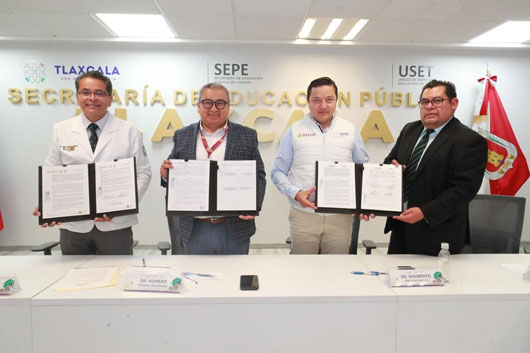 Signan convenio de colaboración SEPE y sector salud para atender a niños hospitalizados