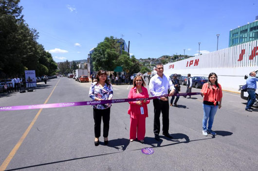 Entregó gobernadora obras de repavimentación en la capital del estado