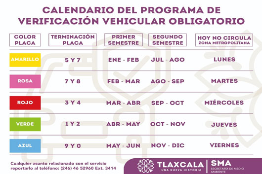 Inicia Verificación Vehicular Obligatoria 2023 En Tlaxcala 5326