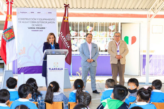 Entregan autoridades Usaer y equipamiento en jardín de niños de Chiautempan