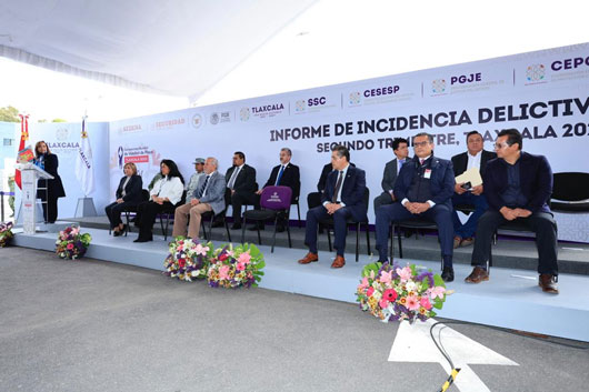 Presenta gobierno del estado segundo informe trimestral de incidencia delictiva