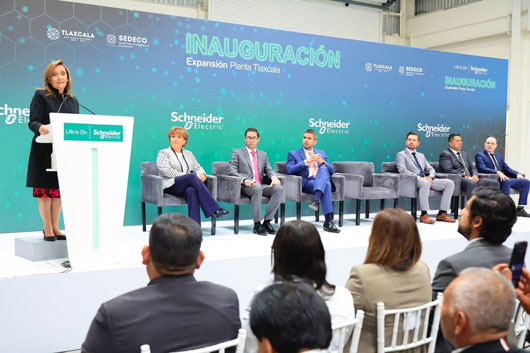 Inauguró gobernadora expansión de Schneider Electric en Acuamanala