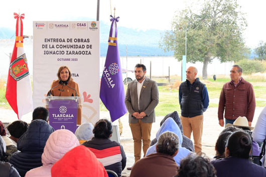 Entrega Gobernadora rehabilitación de pozo de agua potable en Huamantla