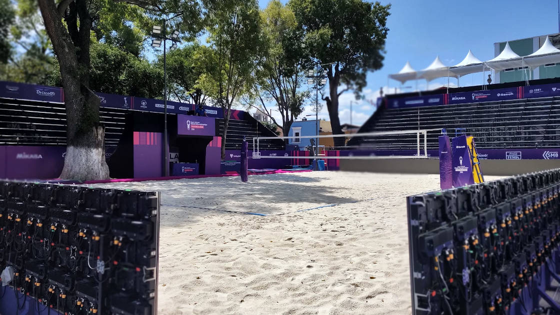 Lista la cancha del MAT para el Campeonato Mundial de Voleibol de Playa