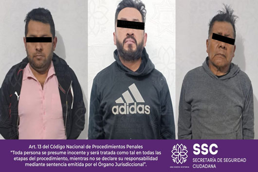 Frustra SSC intento de robo y asegura a tres hombres, en Tequexquitla