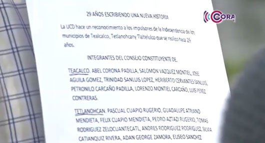 Conmemoró UCD aniversario de la separación de municipios tlaxcaltecas