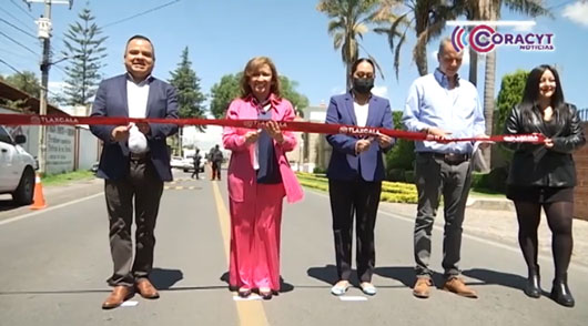 Inauguró Gobernadora Lorena Cuéllar Cisneros pavimentación de la carretera Tlaxcala-Apetatitlán