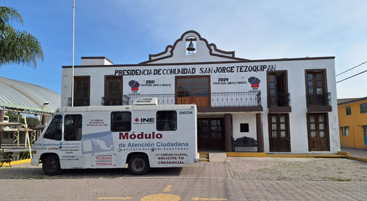 Pausan módulos móviles del INE Tlaxcala recorridos en localidades