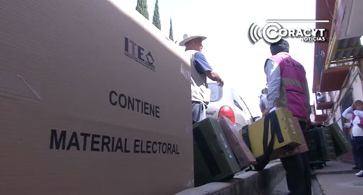 Continúa INE Tlaxcala entrega de paquetes electorales