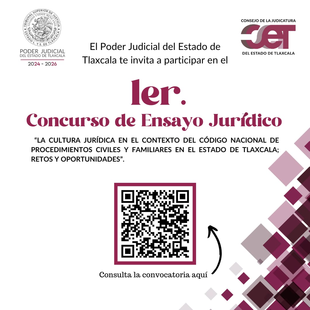 Lanza Poder Judicial convocatoria para elaboración de ensayo jurídico