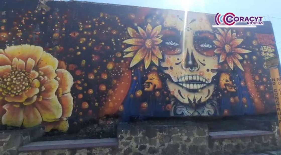 Con ofrendas y un mural, Apetatitlán rindió tributo a las personas que ya partieron