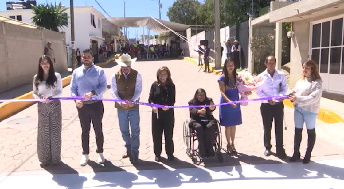 Rehabilitó gobierno estatal la calle “Los Misterios” en Yauhquemehcan