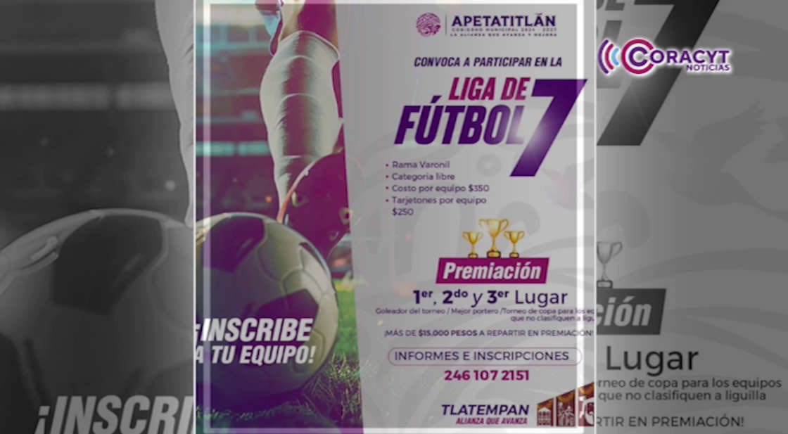 Inició la “Liga de Futbol 7” en Apetatitlán 