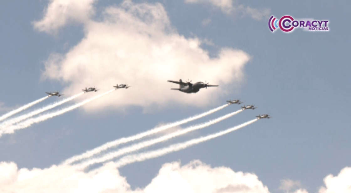 Soldados del aire surcan cielo tlaxcalteca en ensayos del Día de la Independencia 