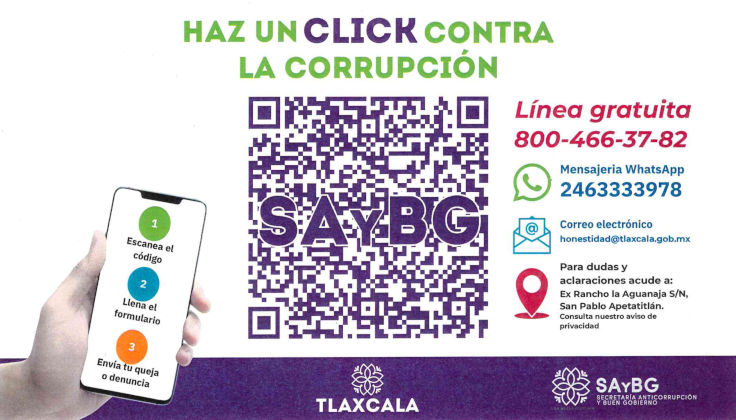 Código QR de quejas y denuncias - Saybg