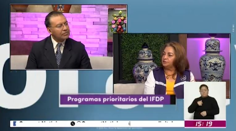 En entrevista, la asesora jurídica del IFDP, Martha Butrón Jiménez