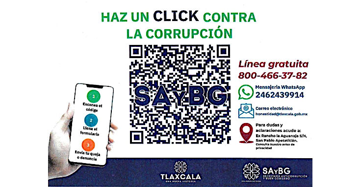 Código QR de quejas y denuncias - Saybg
